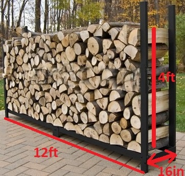 4 by 12 ft kiln dried firewood